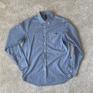 RVCA Button down long sleeve - slate blue size large